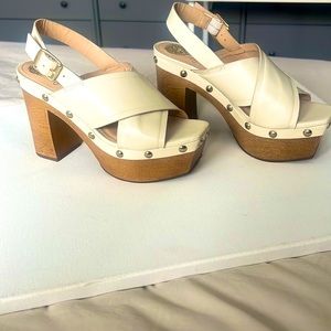 Vince Camuto Cream Platform Heels